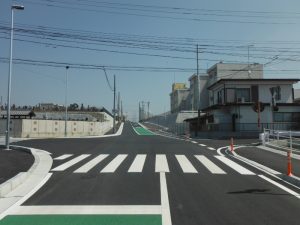 八丁　道路工事